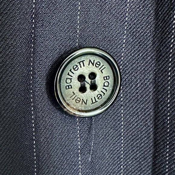 Neil Barrett double breast blazer in navy with white pinstripe. - Picture 3 of 6